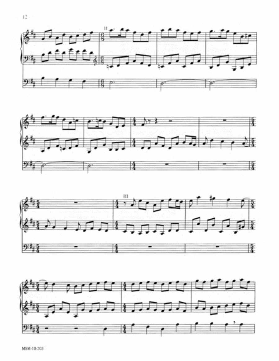 Three for Epiphany Organ scores gallery preview page 7