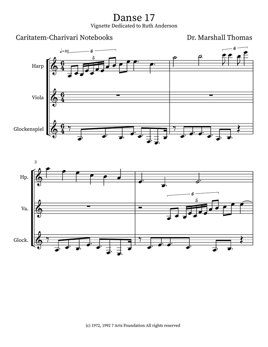 Danse 17 Danse 17 Small Ensemble scores gallery preview page 1