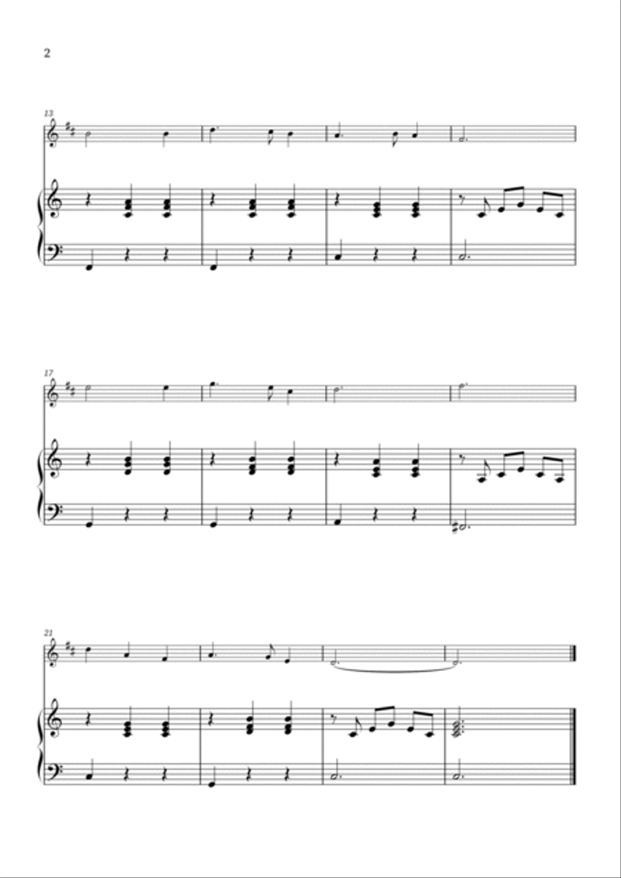 Silent Night B-Flat Clarinet scores gallery preview page 2