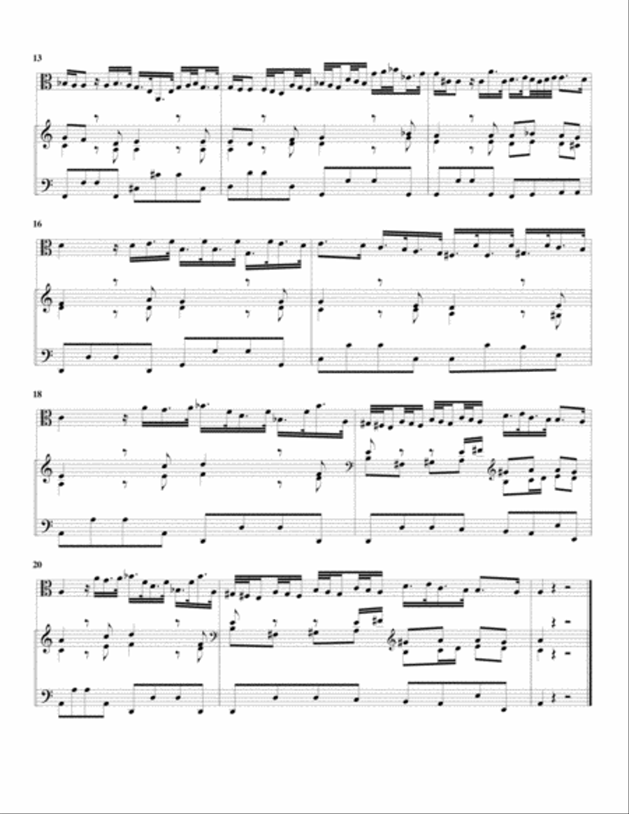 Adagio from Toccata BWV 564 (arrangement for viola and harpsichord) Small Ensemble scores gallery preview page 2