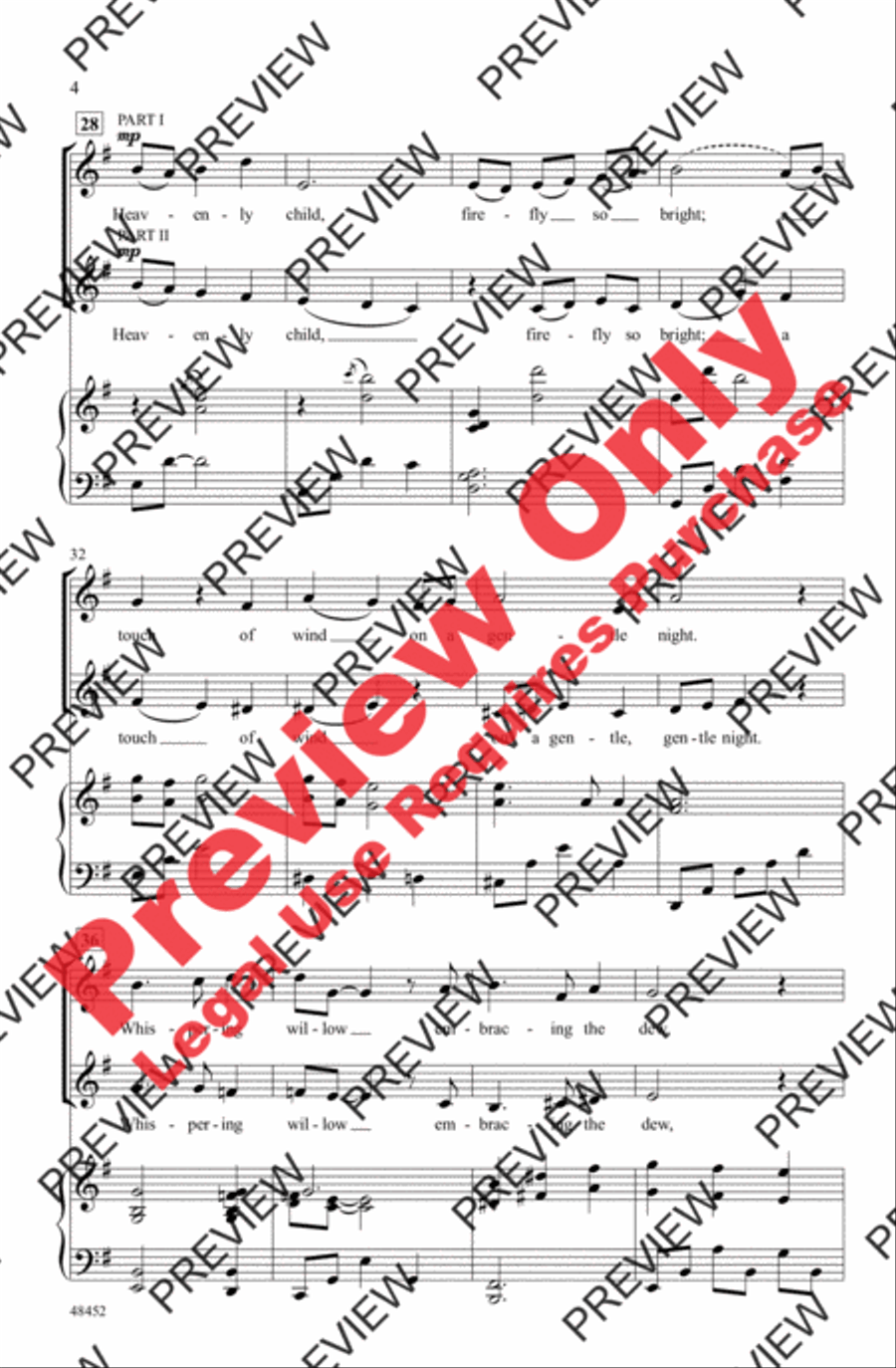 Dandelion Child 2-Part scores gallery preview page 4