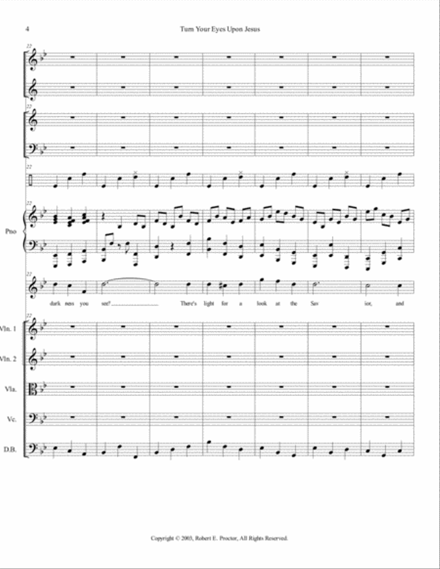 Turn Your Eyes Upon Jesus Full Orchestra scores gallery preview page 4