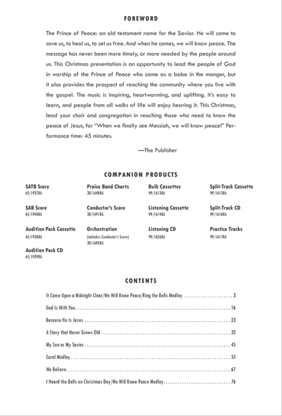 We Will Know Peace 4-Part scores gallery preview page 4
