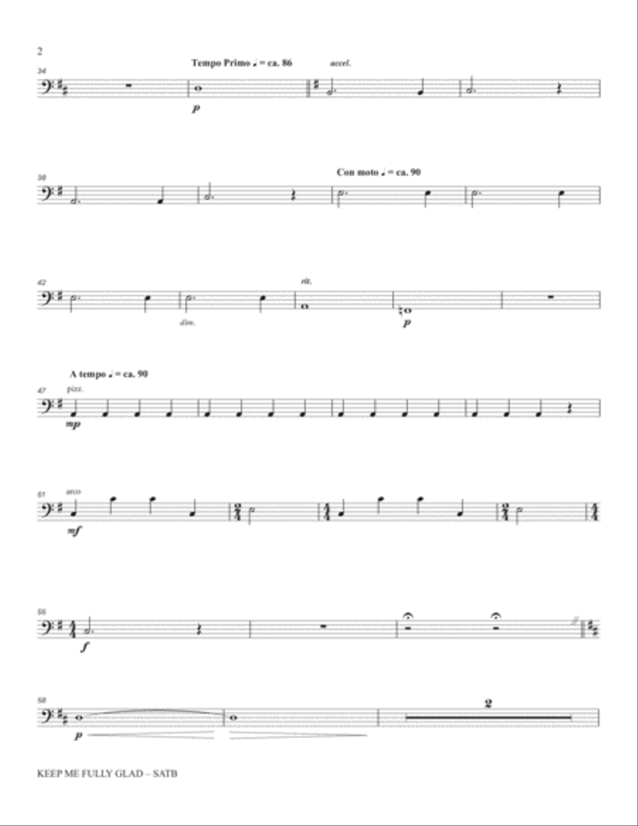 Keep Me Fully Glad - Cello Choir scores gallery preview page 14
