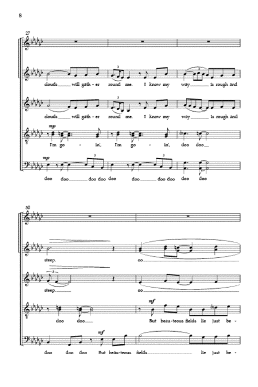 Poor Wayfaring Stranger Divisi scores gallery preview page 7