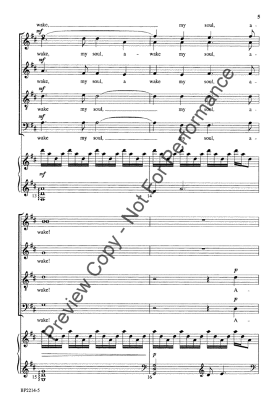 Awake, My Soul - Hagenberg 4-Part scores gallery preview page 4