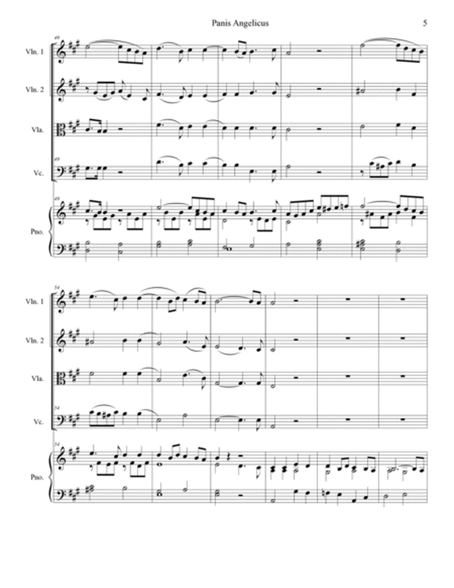 Panis Angelicus (for String Quartet and Piano) (High Key) image number null