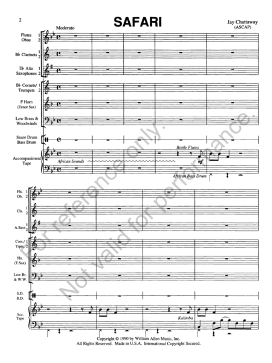 Safari Concert Band scores gallery preview page 3