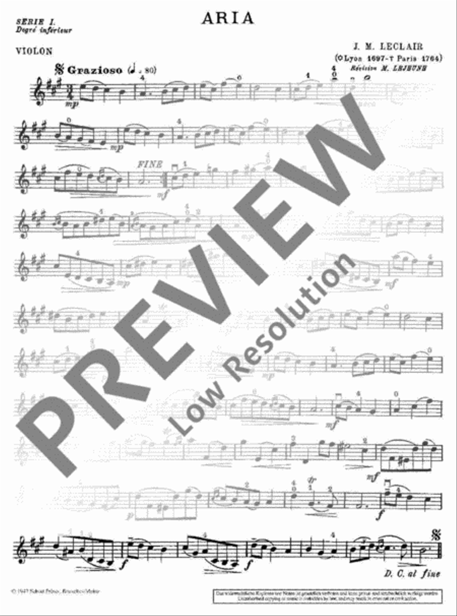 Aria/Gigue Violin Solo scores gallery preview page 10