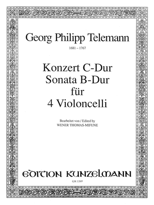 Book cover for Telemann for 4 celli