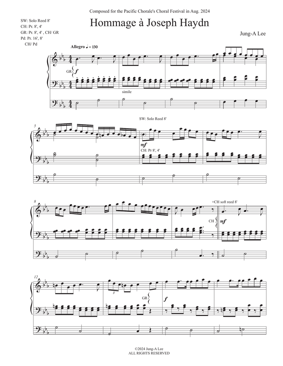 Hommage à Haydn Organ Solo scores gallery preview page 4