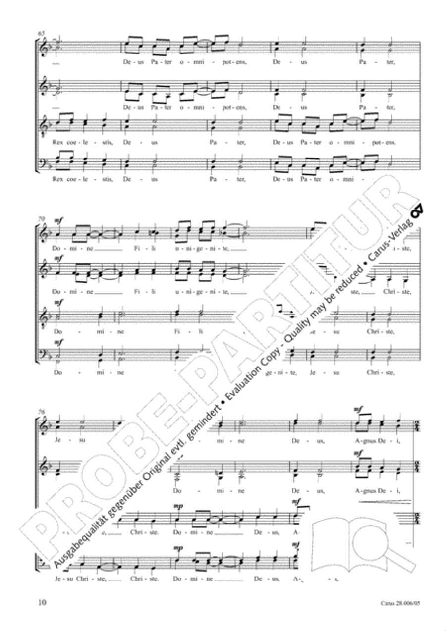 Pastoral Mass 4-Part scores gallery preview page 11