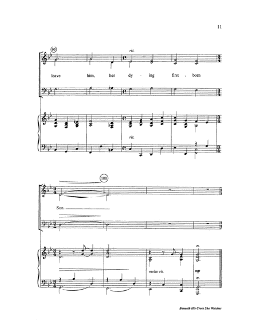 Beneath His Cross She Watches 3-Part scores gallery preview page 11