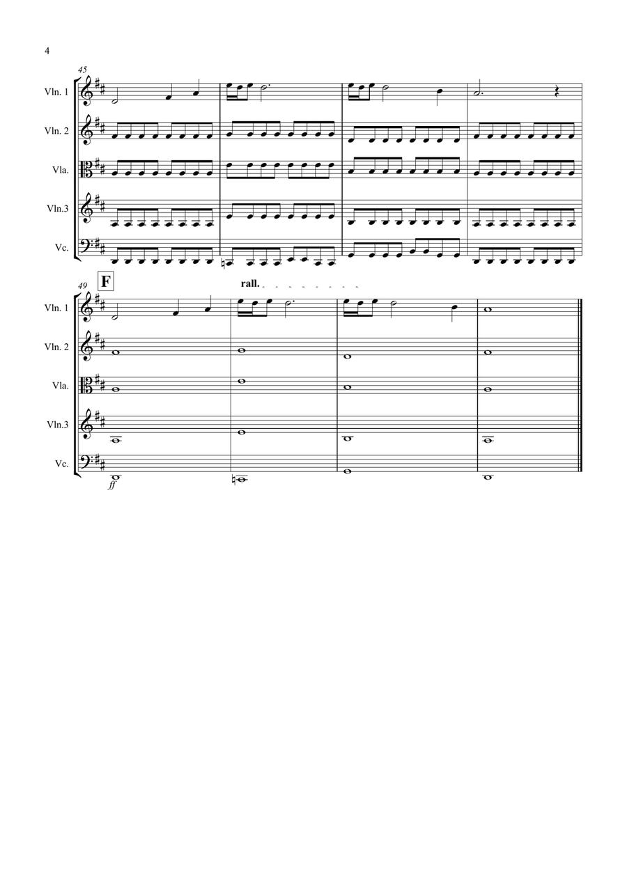 Hey Jude String Quartet scores gallery preview page 4
