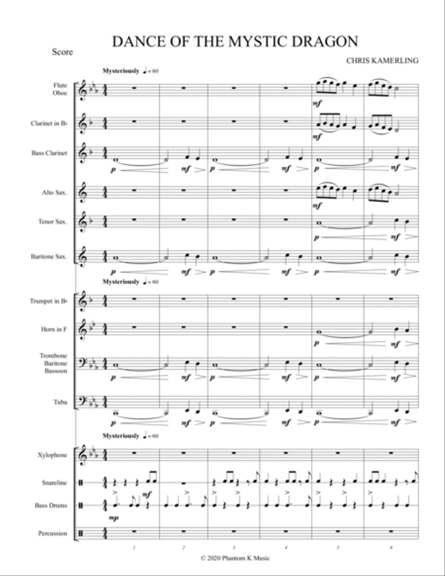 Dance of the Mystic Dragon - Beginning Concert Band Concert Band scores gallery preview page 4