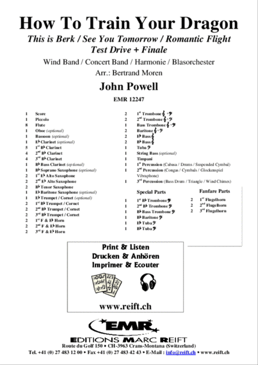 How To Train Your Dragon Concert Band scores gallery preview page 2