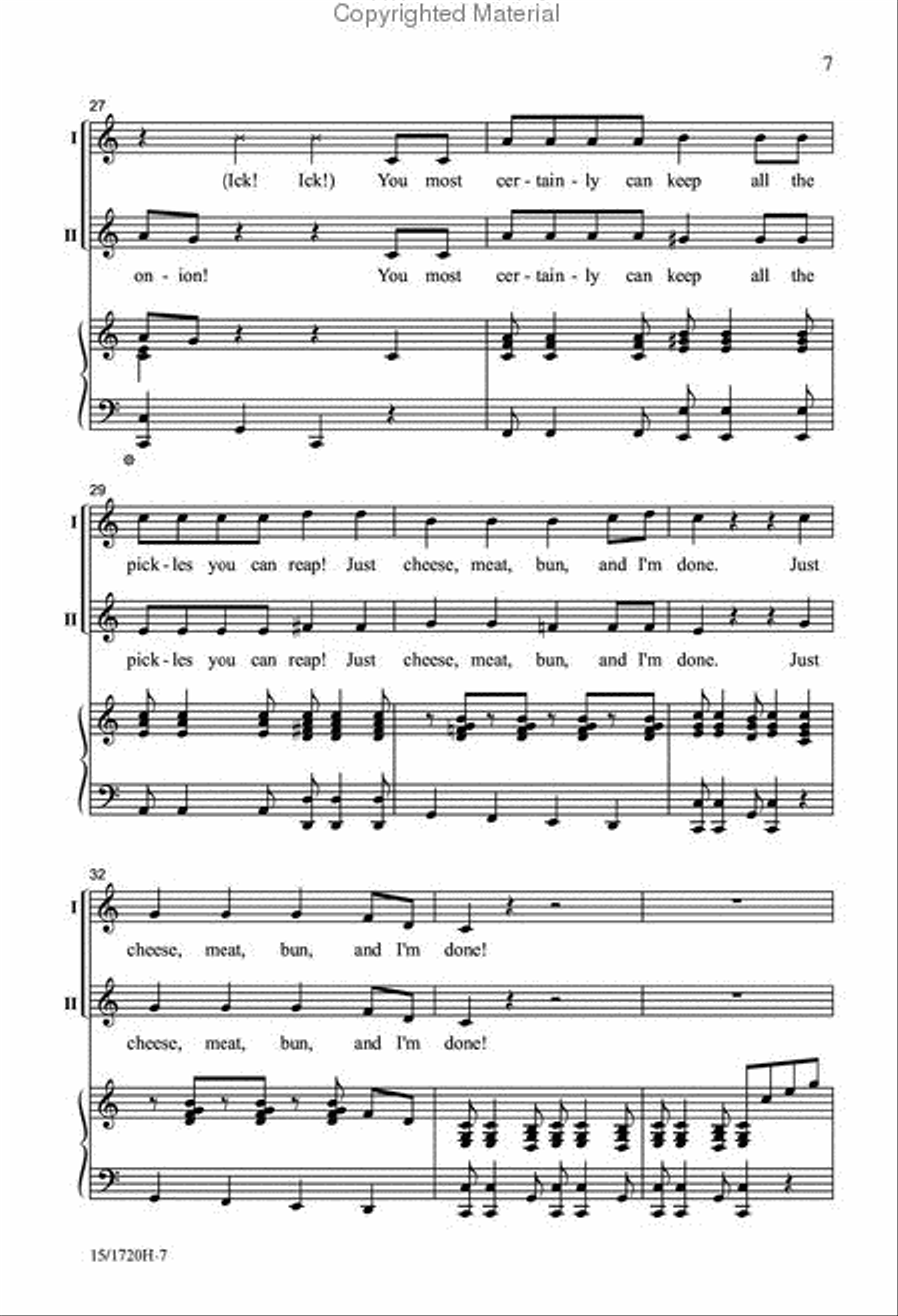 Plain Cheeseburger 2-Part scores gallery preview page 6