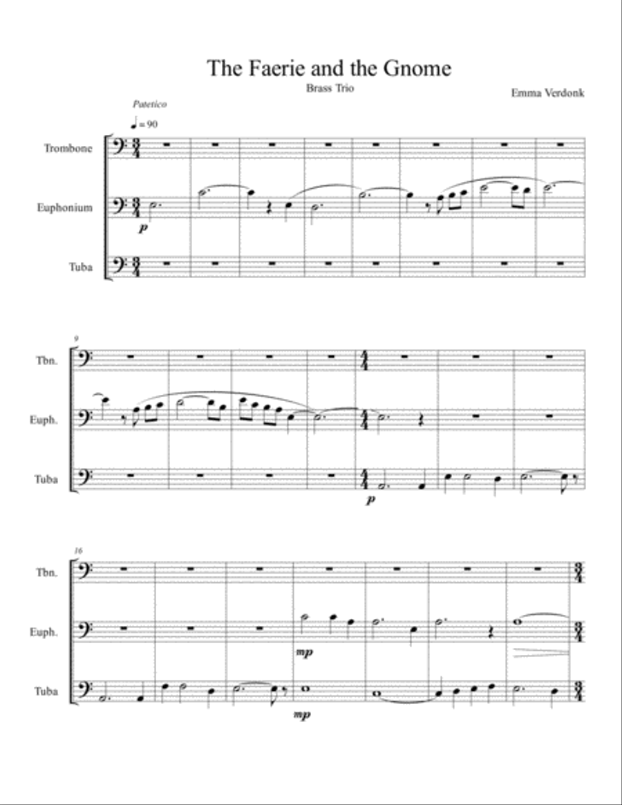 The Faerie and the Gnome Brass Ensemble scores gallery preview page 2