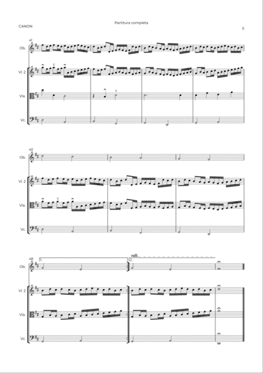 Canon in d viola discount