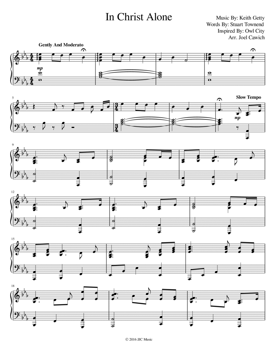 In Christ Alone A Cappella scores gallery preview page 1