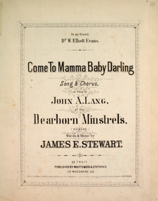 Come to Mamma Baby Darling. Song & Chorus