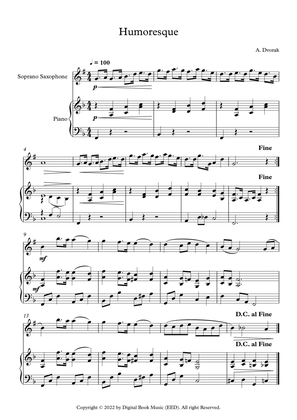 Humoresque - Antonin Dvorak (Soprano Sax + Piano)