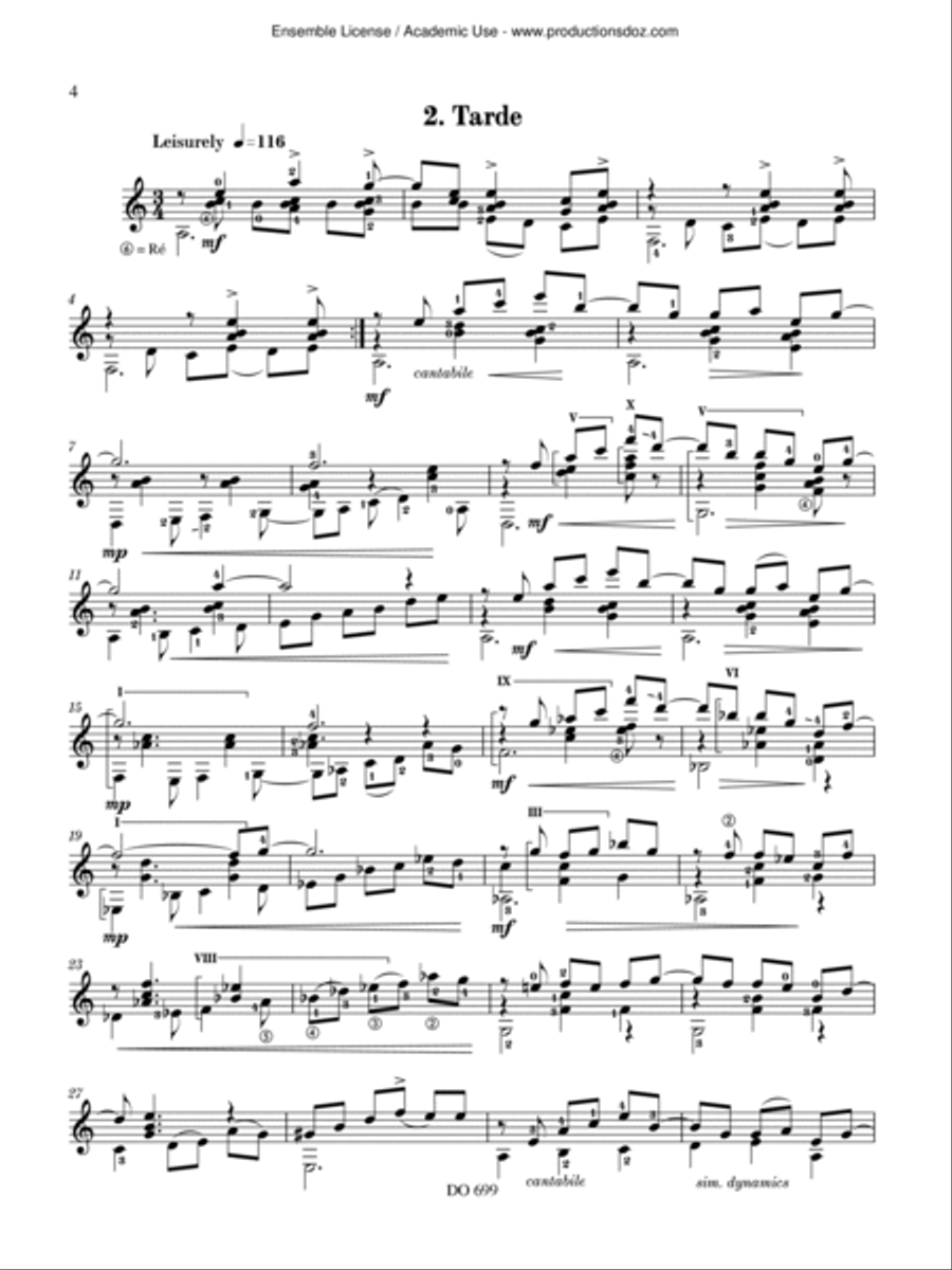 Seis Brevidades (six short pieces) Classical Guitar scores gallery preview page 4