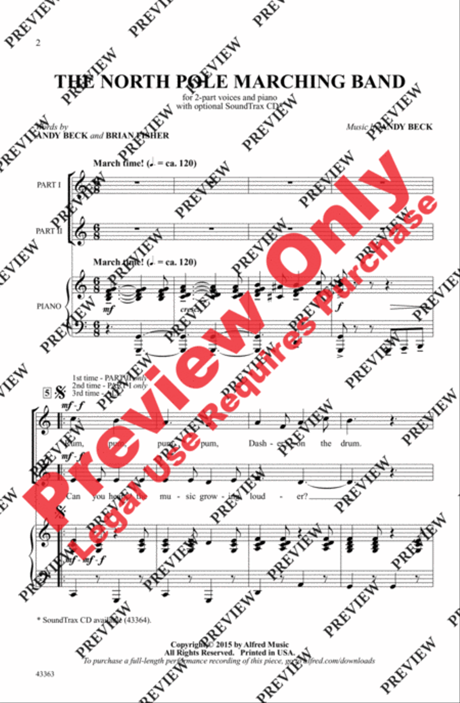The North Pole Marching Band - SoundTrax CD (CD only) Choir scores gallery preview page 2