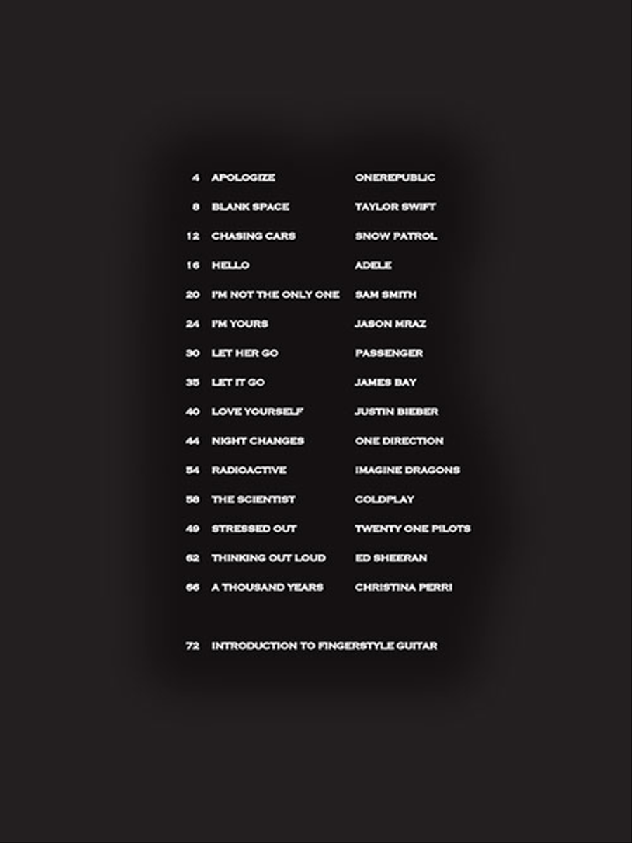 Fingerpicking Hit Songs Electric Guitar scores gallery preview page 2