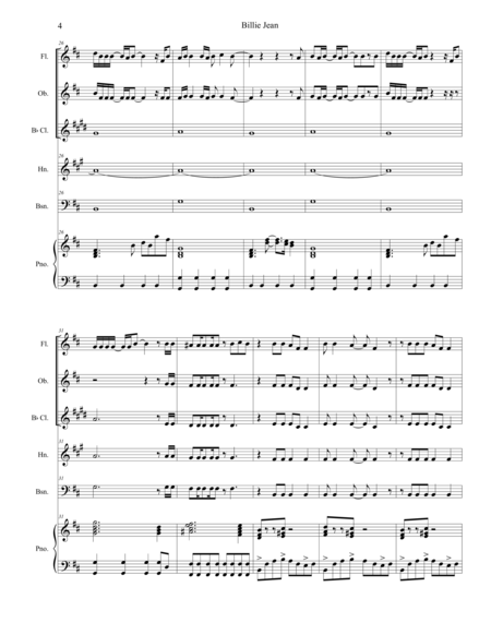 Billie Jean (for Woodwind Quintet and Piano) image number null