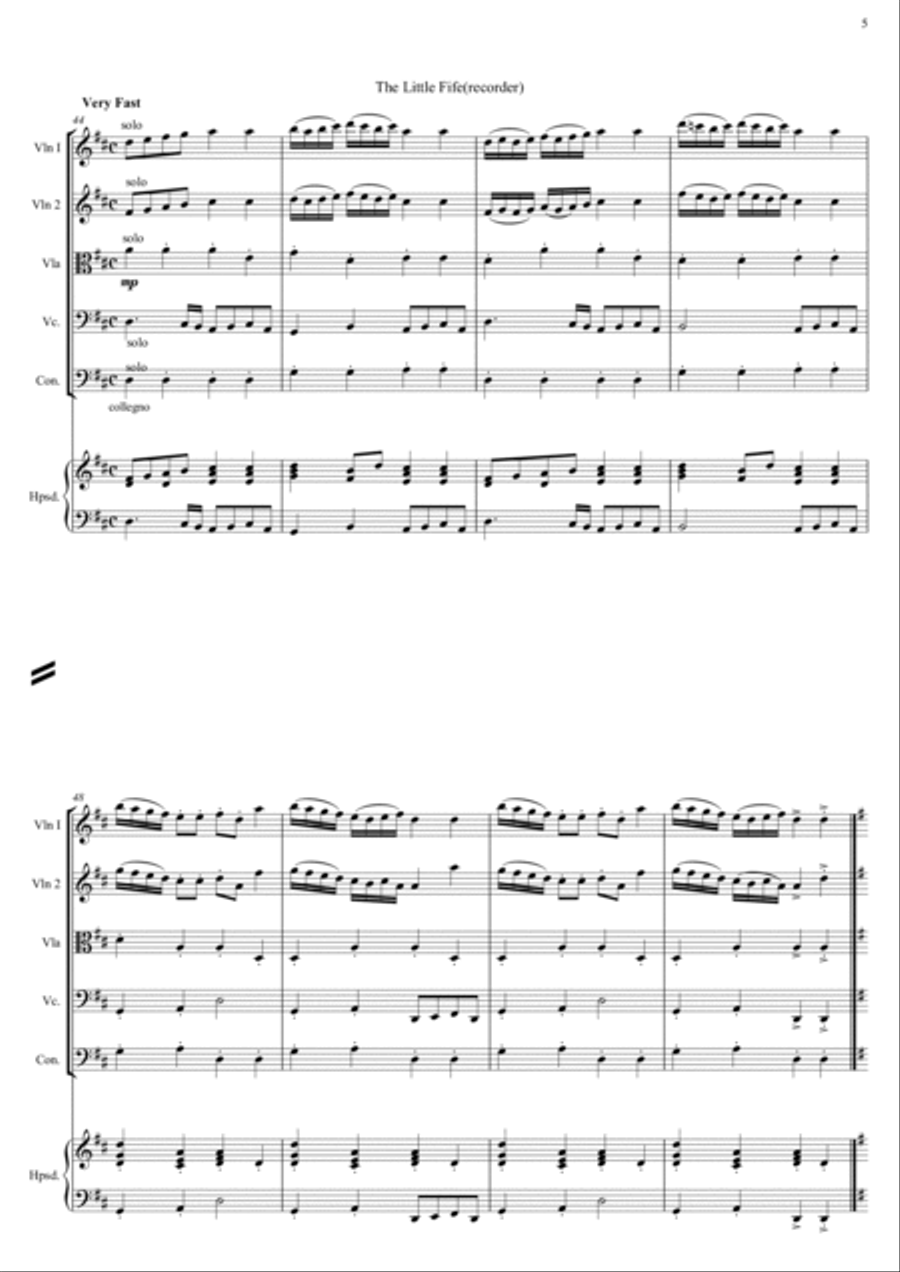 Farina's Capriccio Stravagante of 1626 (arranged for Junior Strings) Large Ensemble scores gallery preview page 6