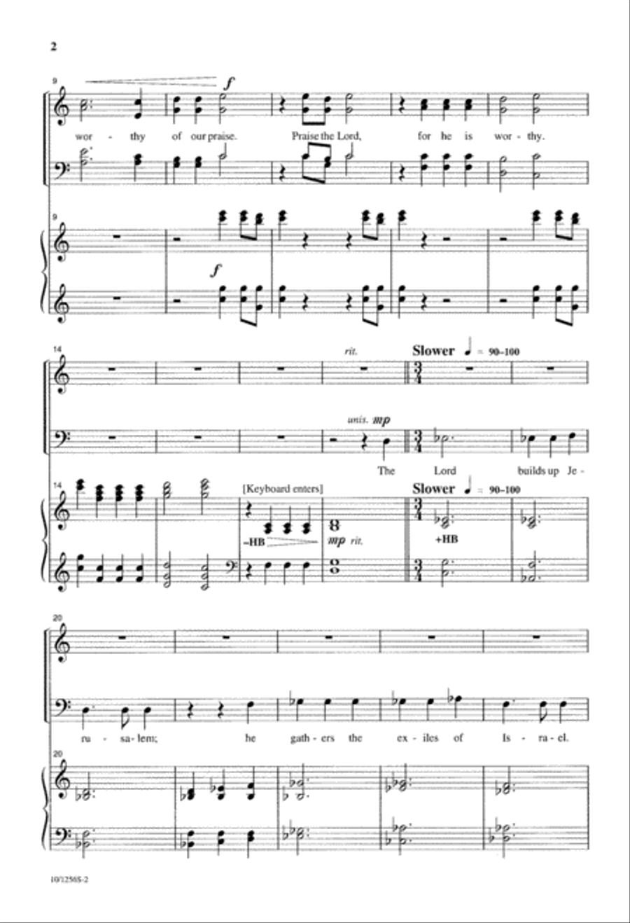 Psalm 147 Psalm 147 4-Part scores gallery preview page 2
