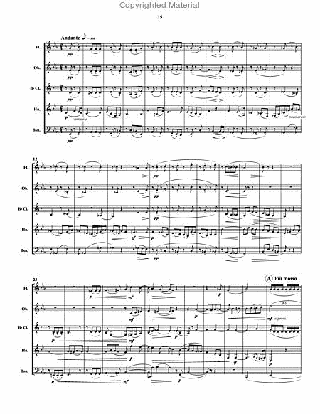 Quintette Pour Instruments A Vent