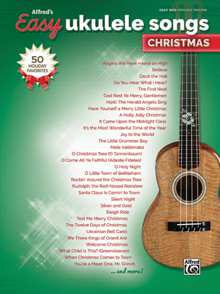 Book cover for Alfred's Easy Ukulele Songs -- Christmas