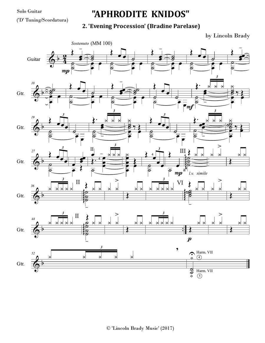 APHRODITE KNIDOS SUITE - Solo Guitar Acoustic Guitar scores gallery preview page 5