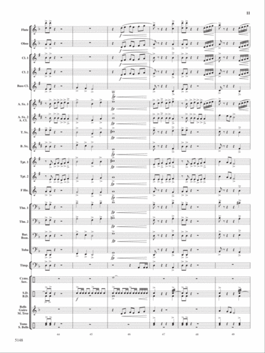 Fire Dance Concert Band scores gallery preview page 10