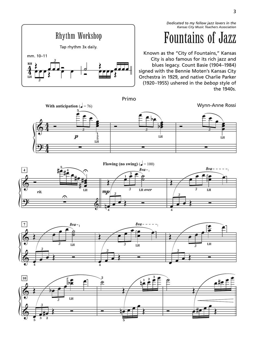 Fountains of Jazz - Piano Duet (1 Piano, 4 Hands) 1 Piano, 4-Hands scores gallery preview page 2