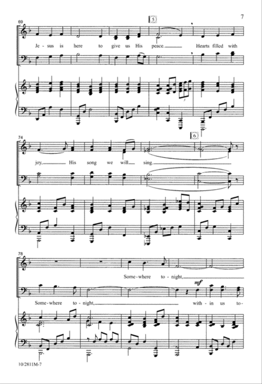 Somewhere, Tonight 4-Part scores gallery preview page 7