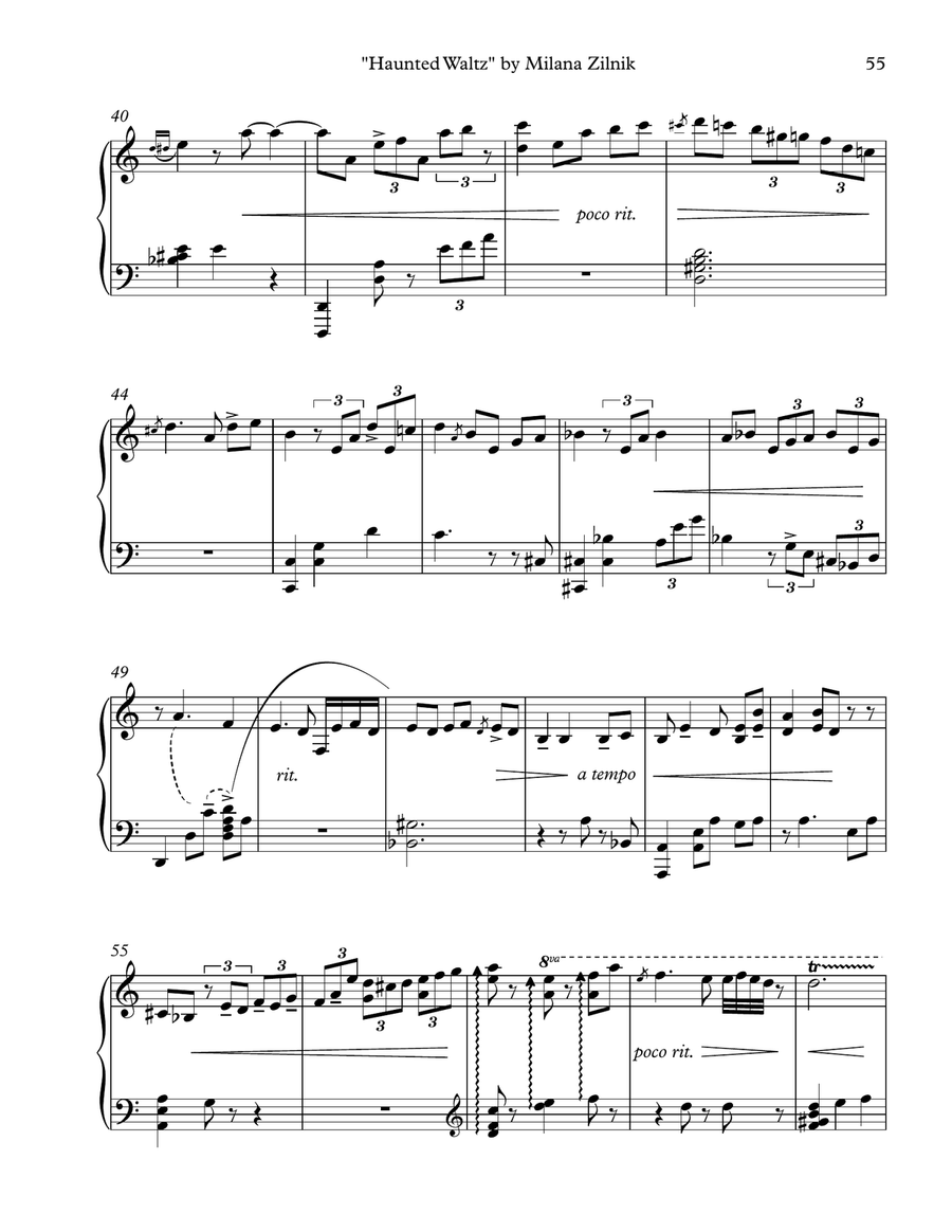 Haunted Waltz Piano Solo scores gallery preview page 3