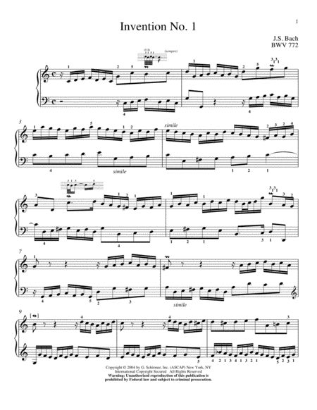 Two-Part Invention In C Major