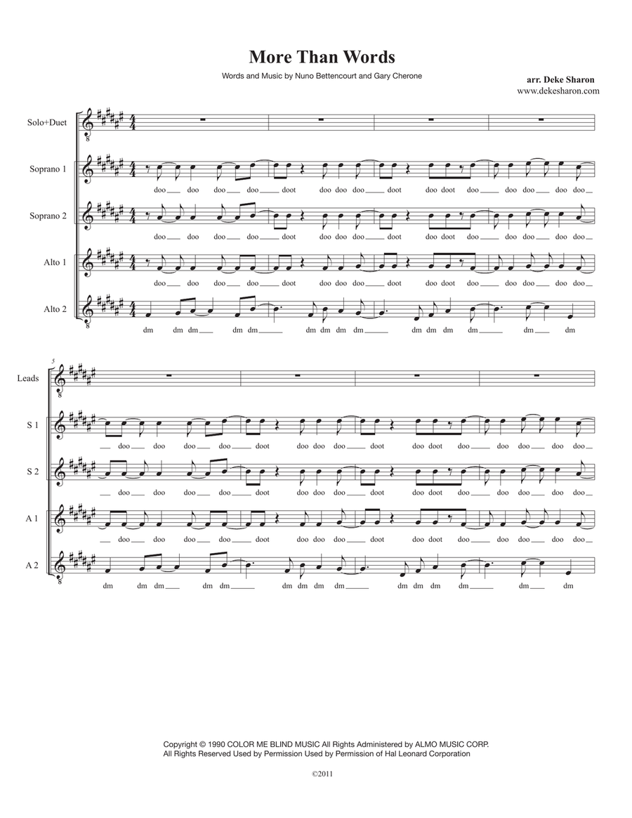 More Than Words SSAA scores gallery preview page 1