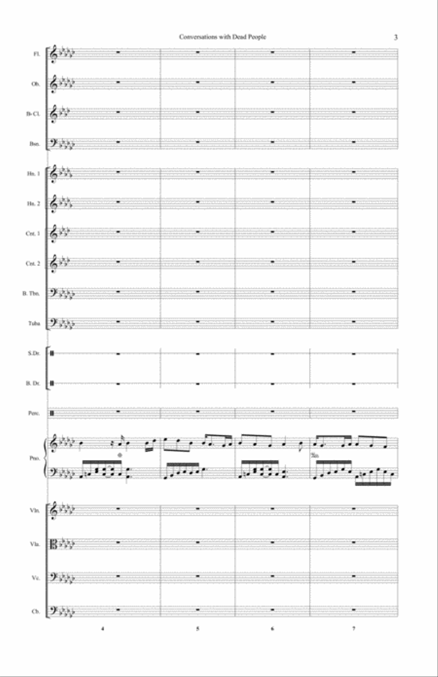 Conversations with Dead People Chamber Orchestra scores gallery preview page 3