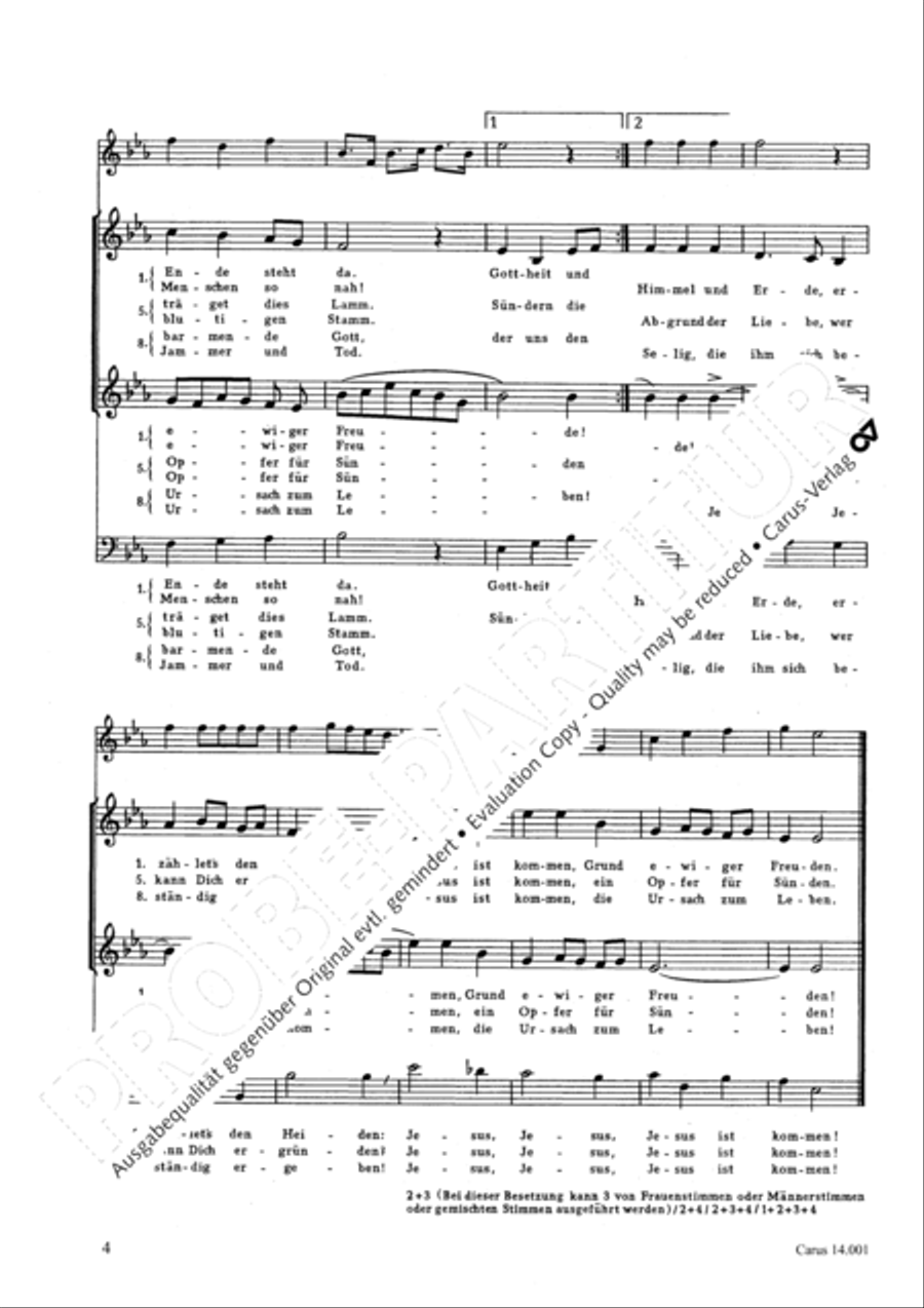 Now come, the nation's Saviour (Nun komm, der Heiden Heiland) 3-Part scores gallery preview page 3