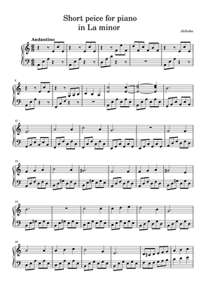 Short piano piece for beginners