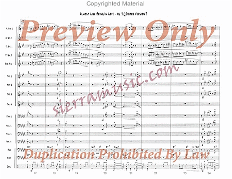 Almost Like Being in Love (Edited) Big Band scores gallery preview page 4
