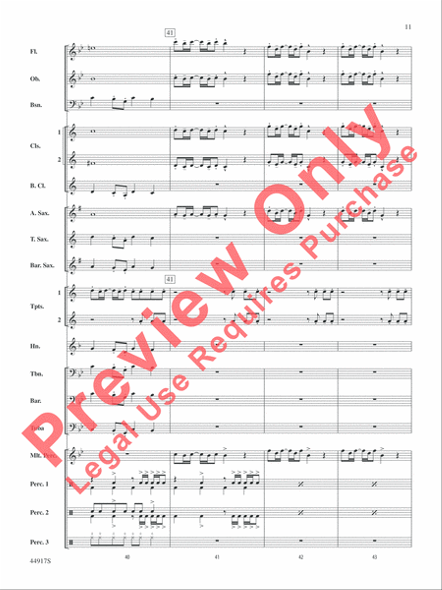 Uptown Funk Concert Band scores gallery preview page 25