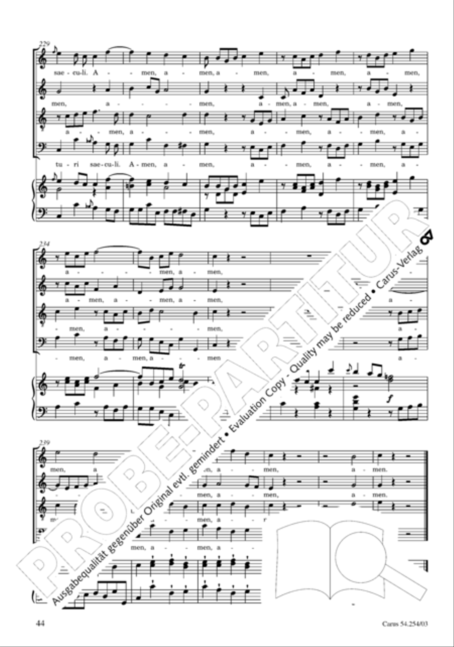 Missa Sancti Hieronymi 4-Part scores gallery preview page 45
