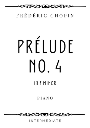 Book cover for Chopin - Prelude No. 4 in E Minor - Intermediate