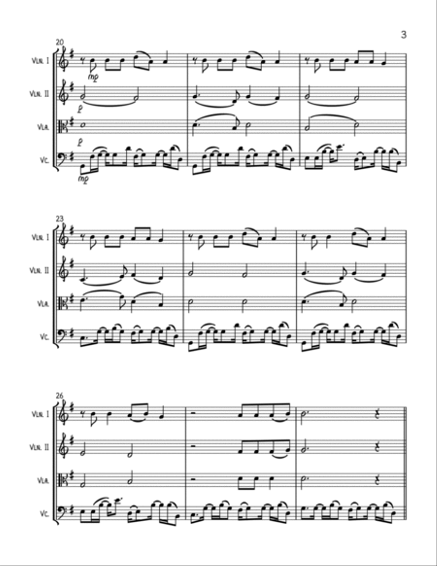 Heartbeats String Quartet scores gallery preview page 3