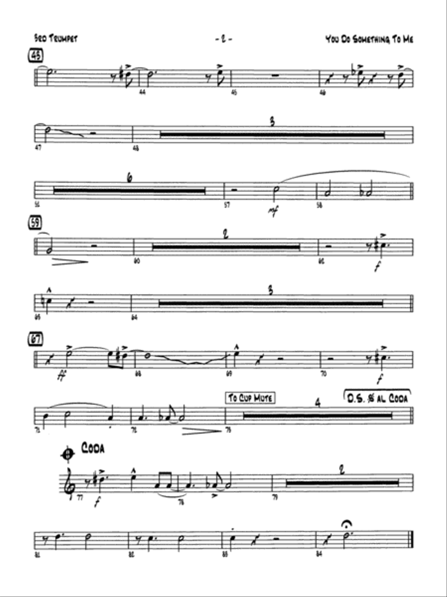 You Do Something to Me: 3rd B-flat Trumpet Jazz Ensemble scores gallery preview page 2